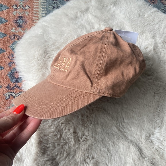Boutique women’s MAMA embroidered baseball hat blush mauve brown dad cap OSFM - Picture 15 of 16